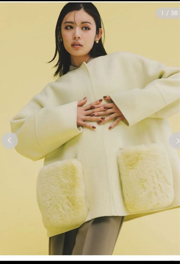 新品未使用タグ付き2wayファーポケットリバーコート