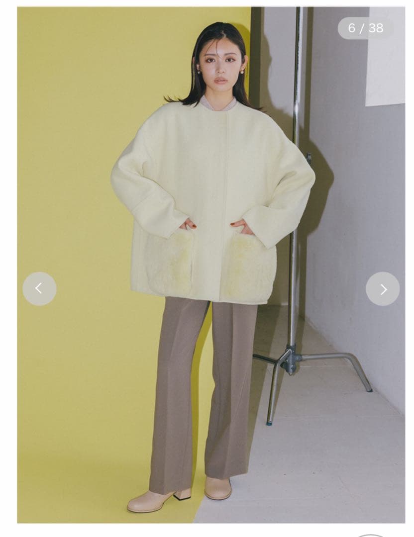 新品未使用タグ付き2wayファーポケットリバーコート