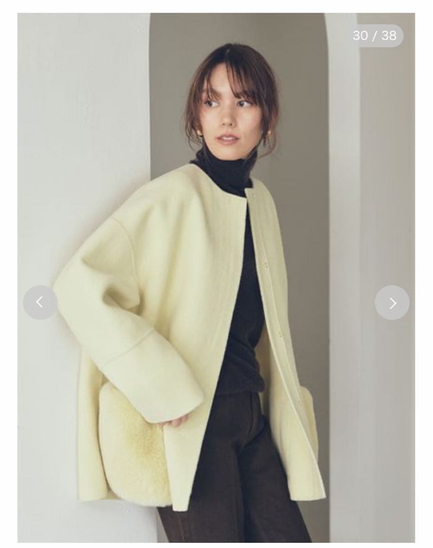 新品未使用タグ付き2wayファーポケットリバーコート