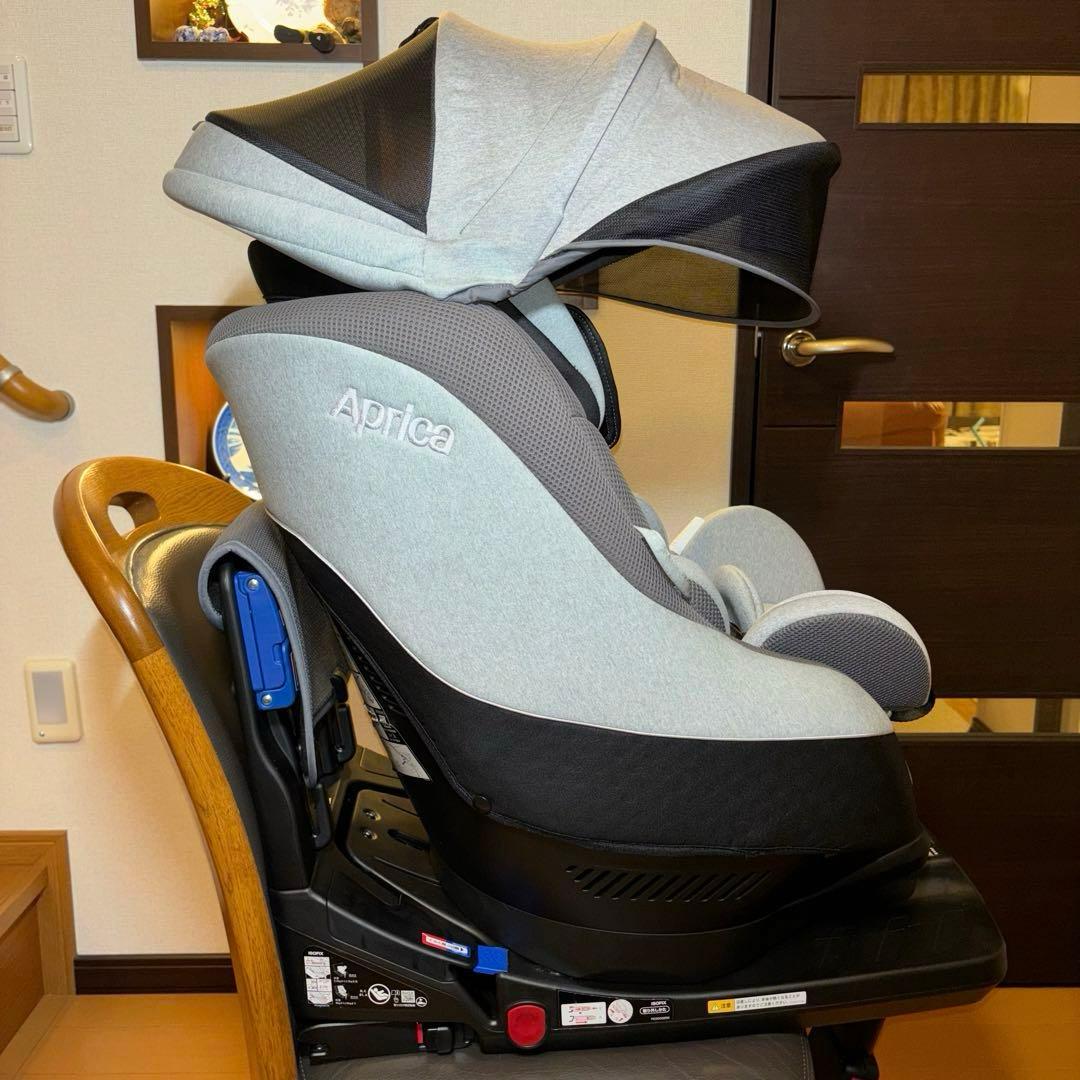 Aprica クルリラ チャイルドシート 新生児 ISOFIX グレー