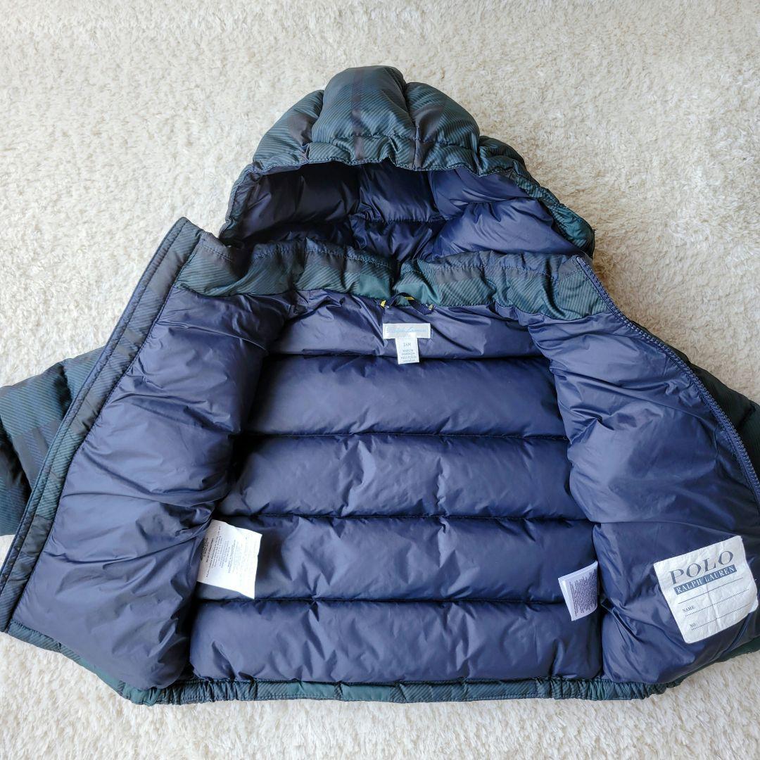 極美品✨️ ラルフローレン ダウンジャケット 90cm グリーン チェック