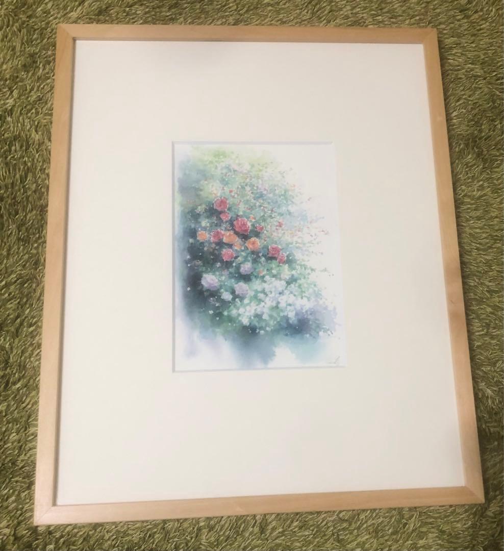 野村重存　プレバト‼︎  水彩画　薔薇園幻想　直筆サイン入り