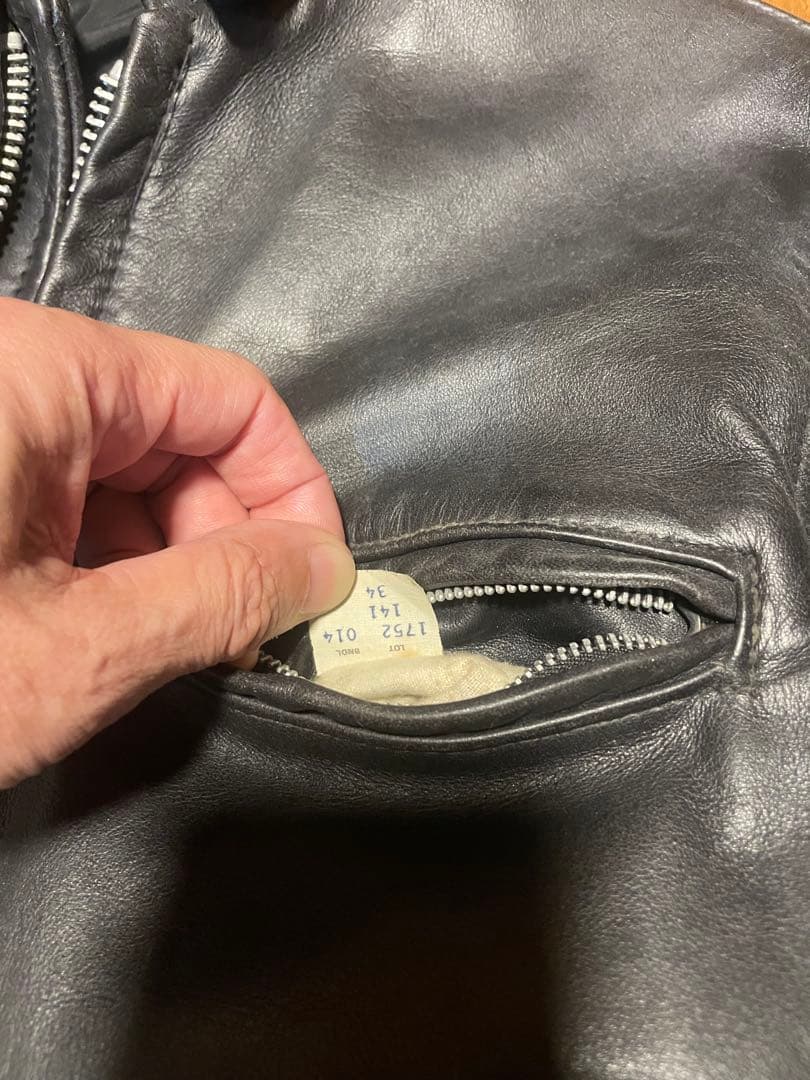 （良品）Schottシングルライダースジャケット