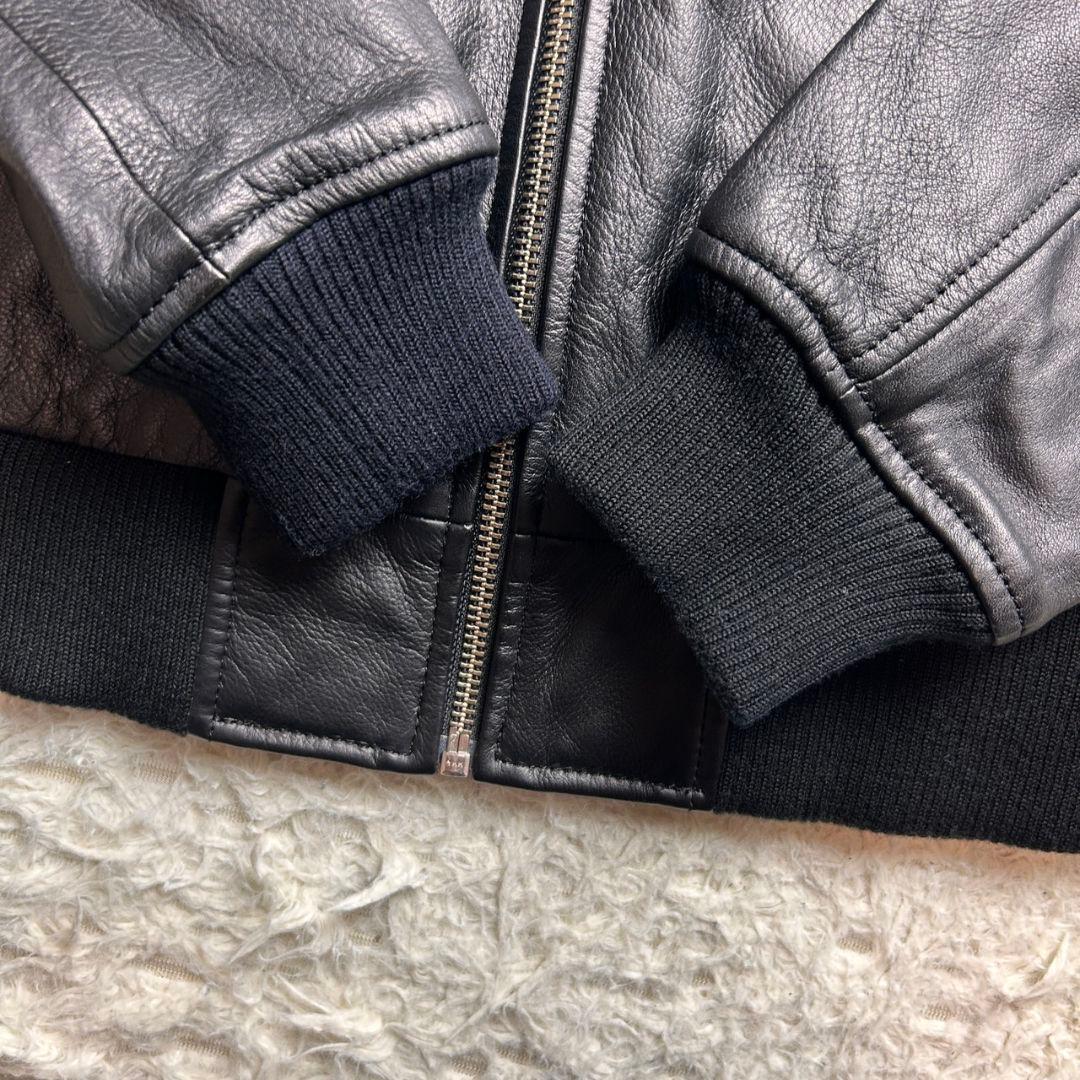 【美品】KADOYA キャロルタイプ ライダースジャケット レザージャケット 黒