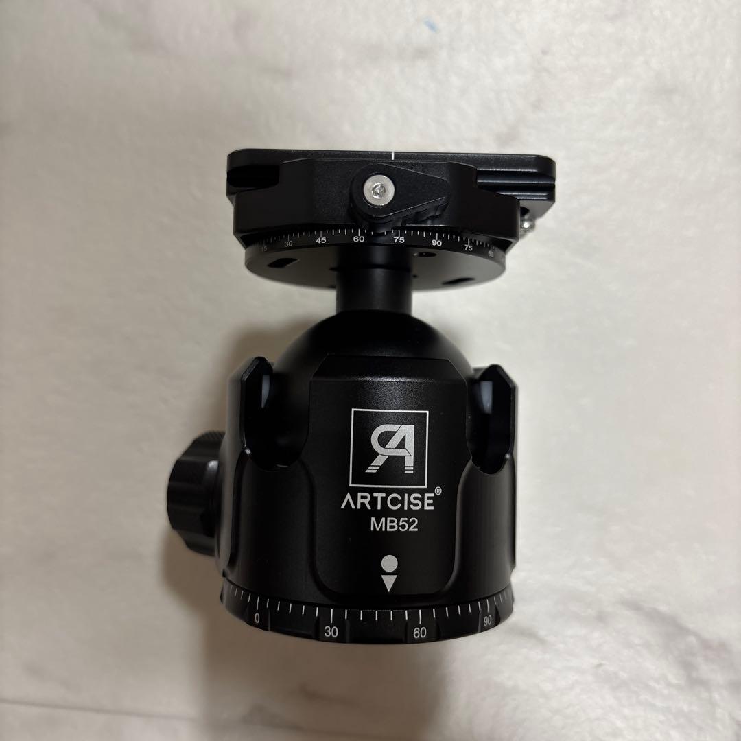 52mm ボール雲台 自由雲台 一眼レフ ビデオカメラ用 最大耐荷重 30キロ