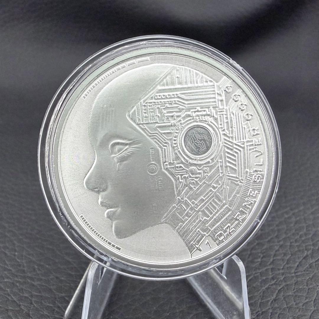 銀貨 チャド AI(人工知能) 純銀 1オンス 1oz 特殊枠付き 3万枚限定