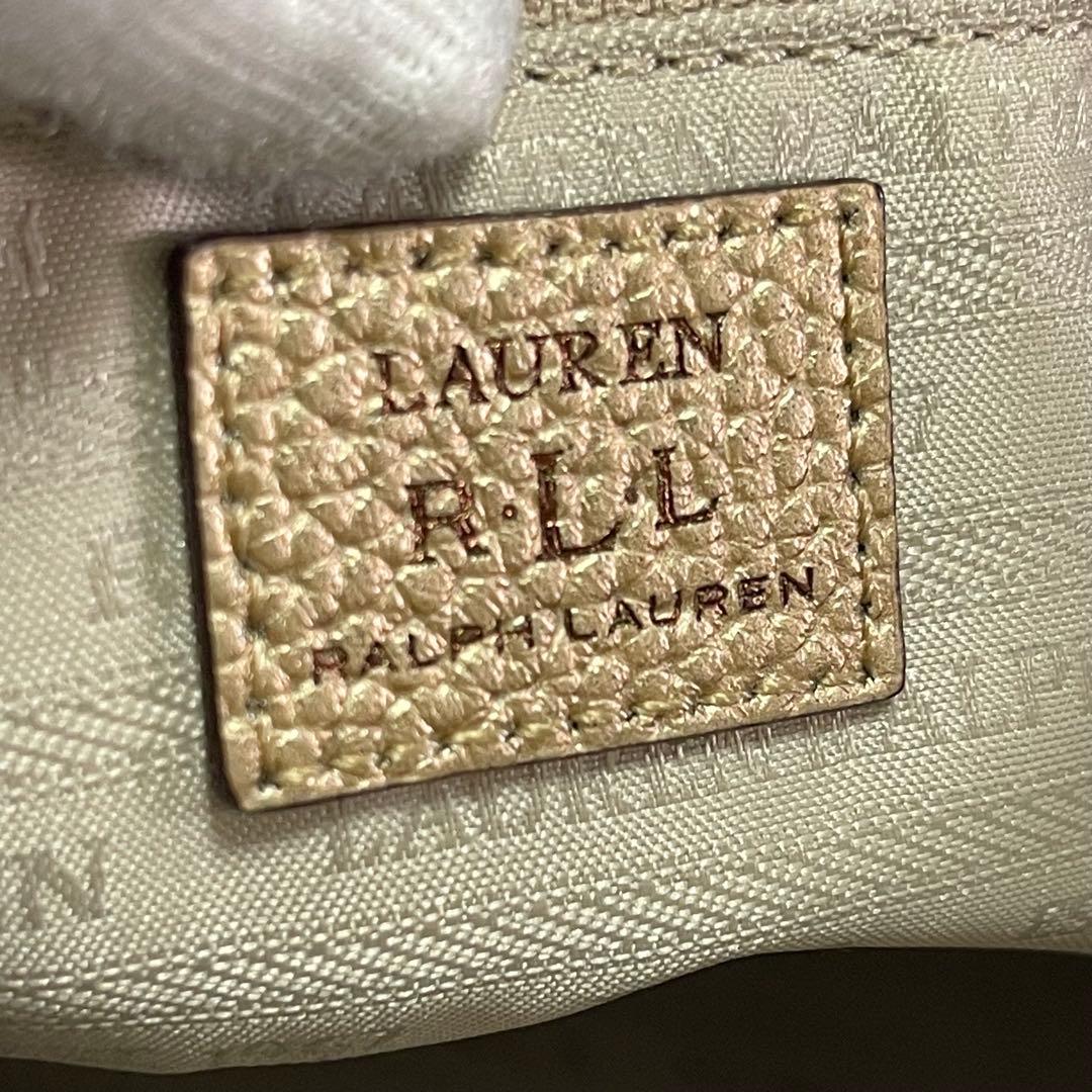 【natsu 様✨】ローレンラルフローレンレディースハンドバッグ2WAY希少ゴー