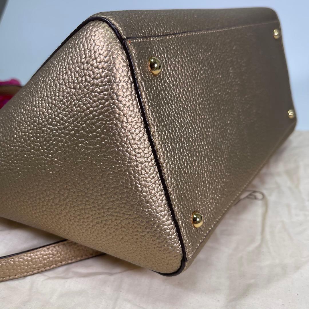 【natsu 様✨】ローレンラルフローレンレディースハンドバッグ2WAY希少ゴー