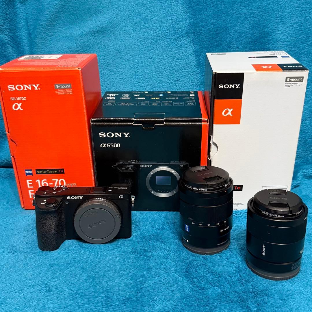 Sony α6500 ミラーレス一眼 単焦点　ズームレンズセット Zeiss