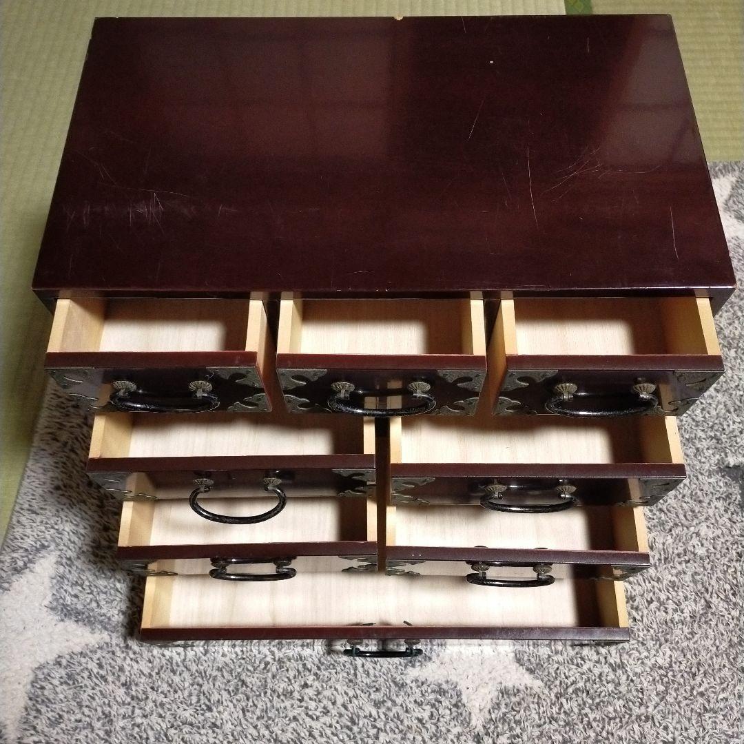 木製伝統的和風箪笥 8引き出し