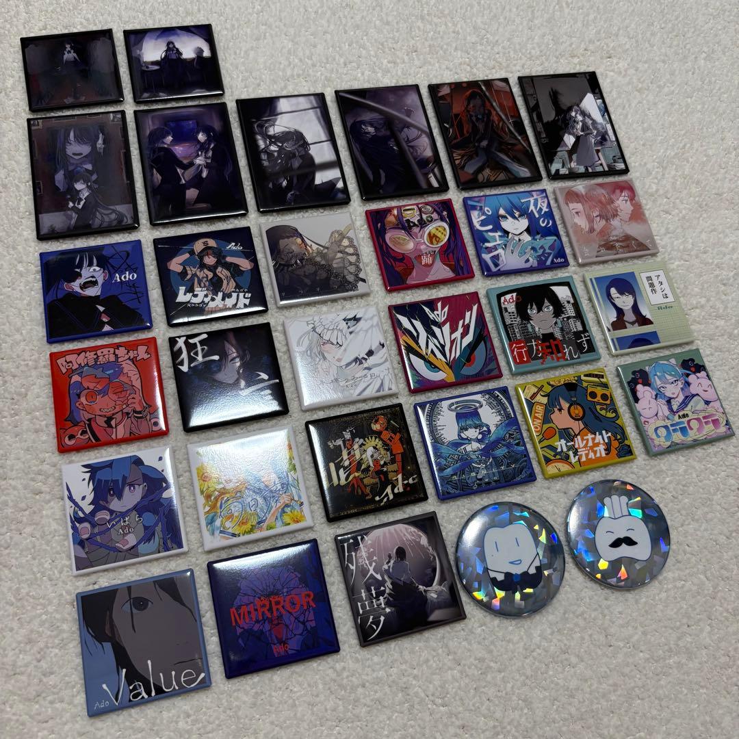 Ado モナ・リザの横顔グッズ こう見るとアタシも大きくなったもんねぇ〜缶バッジ