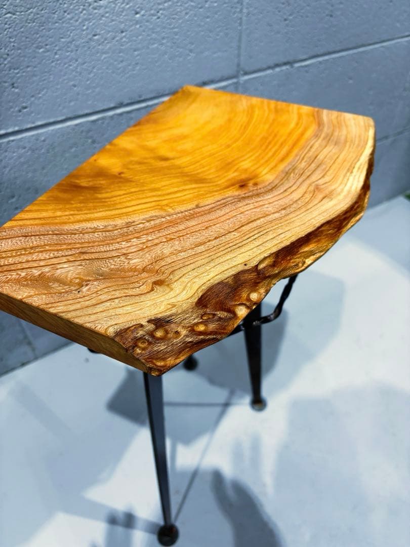 欅サイドテーブル　コーヒーテーブル　ナイトテーブル　観葉植物置き台