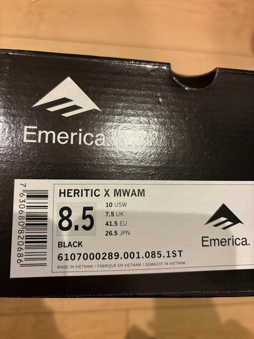 Emerica HERITIC x MWAM BLACK 26.5cm 箱付き