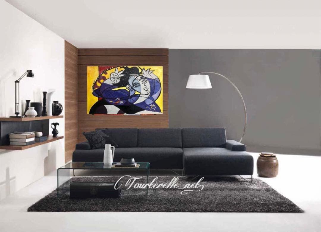 肉筆☆油絵☆F20号『femme sur un oreiller』ピカソ/模写