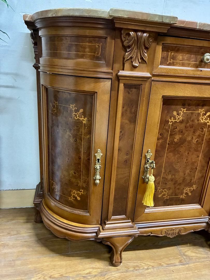 管396☆イタリア製☆アンティーク☆ヴェローナクラシック☆大理石☆サイドボード