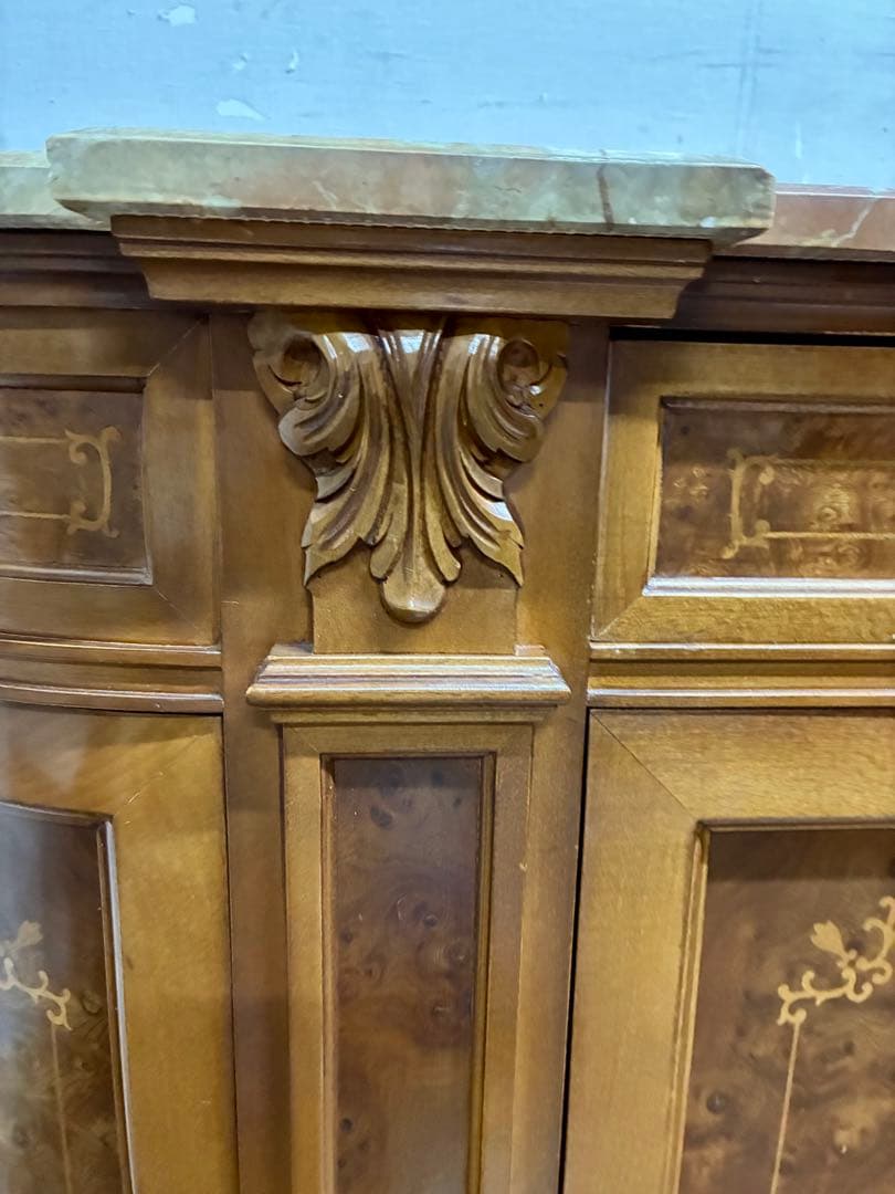 管396☆イタリア製☆アンティーク☆ヴェローナクラシック☆大理石☆サイドボード