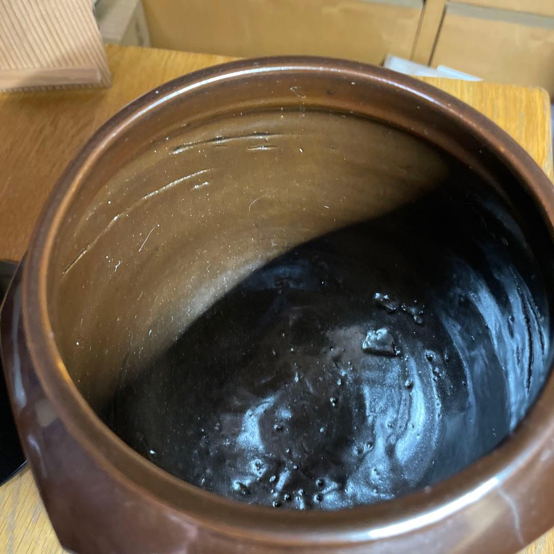 北斗窯　小森忍　鐡錆花紋八角壷　共箱