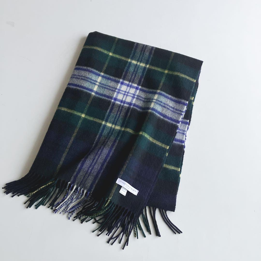 ジョンストンズ　大判ストール　カシミヤ