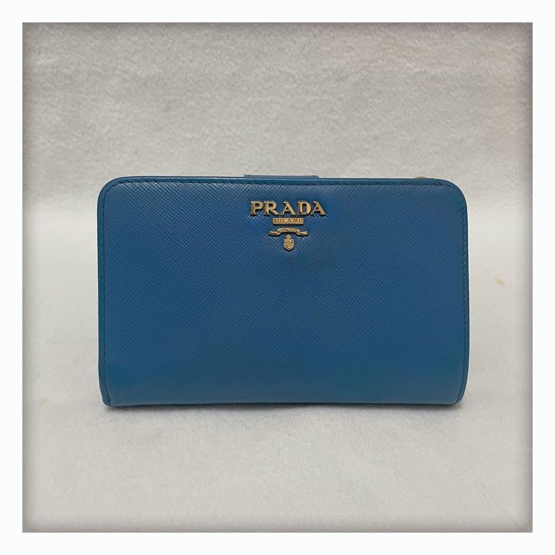 12/26削除‼️ 大人気カラー✨ PRADA プラダ サフィアーノ 二つ折り財布
