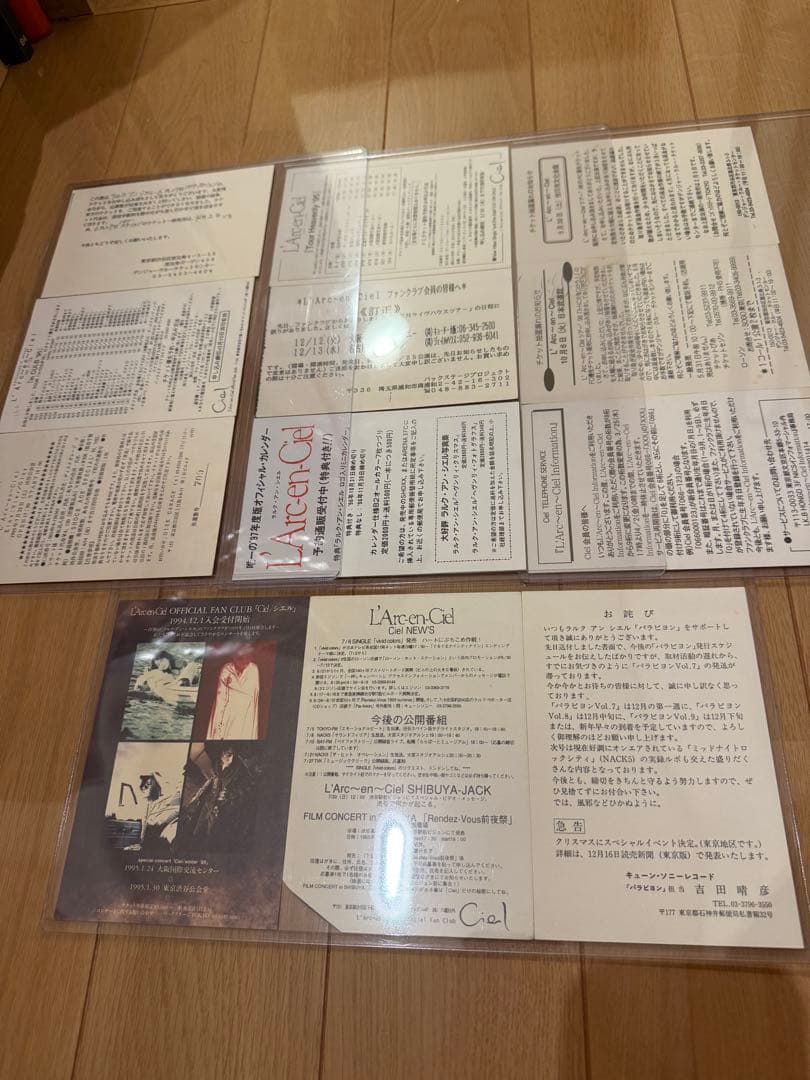 美品 貴重 95 96 LIVE当選 抽選漏れ DM ラルク L'Arc