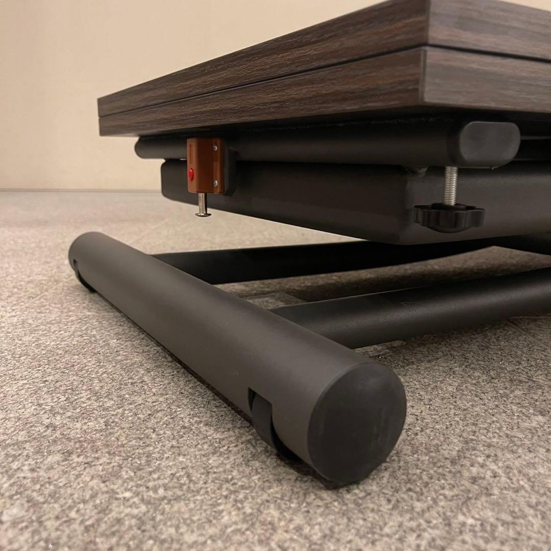 【美品】ヤマソロ 昇降テーブル グロリアス 82-645（ブラウン/ブラック）