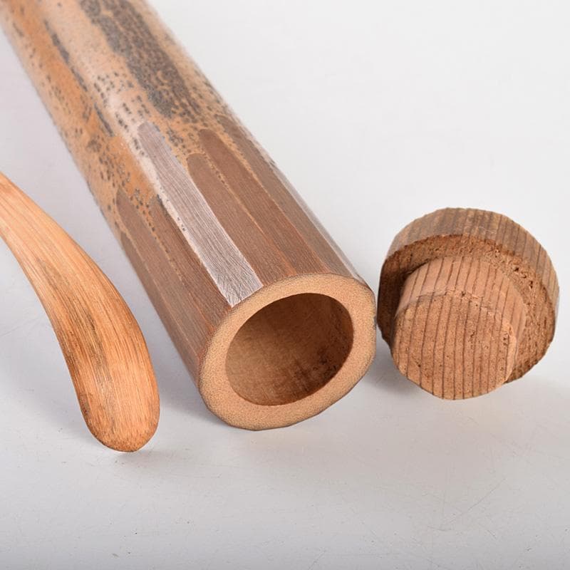 茶道具　古竹　茶杓　在銘書付共筒　V　R5067