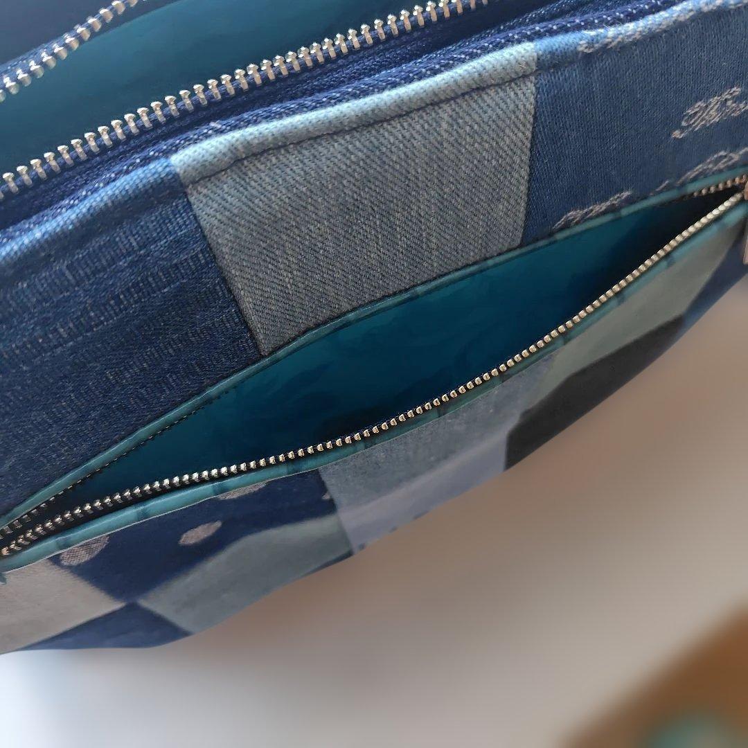 連休価格新品Think Beeパッチワークデニムハンドバッグ