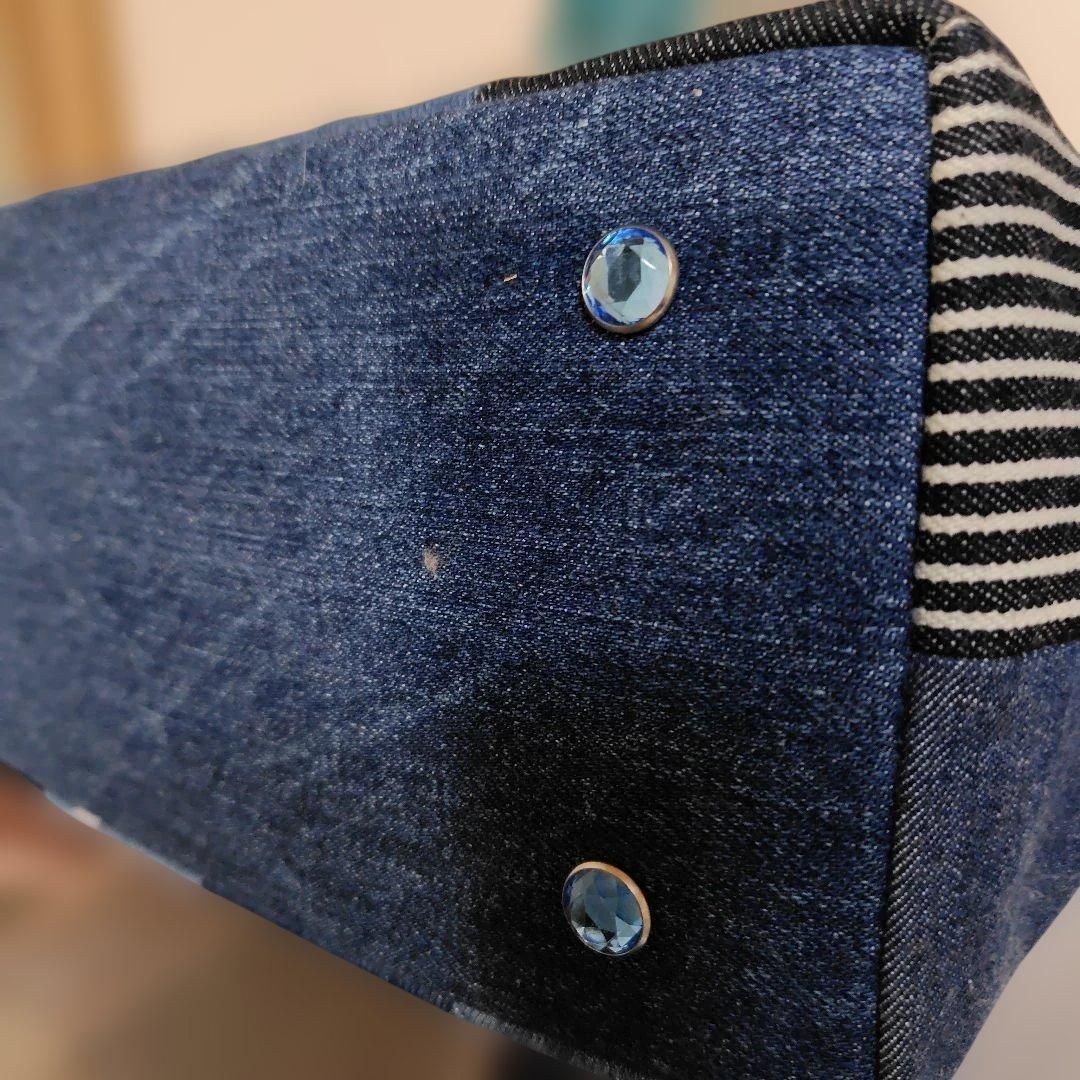 連休価格新品Think Beeパッチワークデニムハンドバッグ