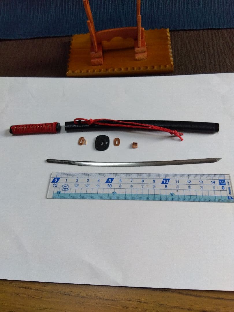 装飾ペーパーナイフ【日本刀型と２本刀掛け】