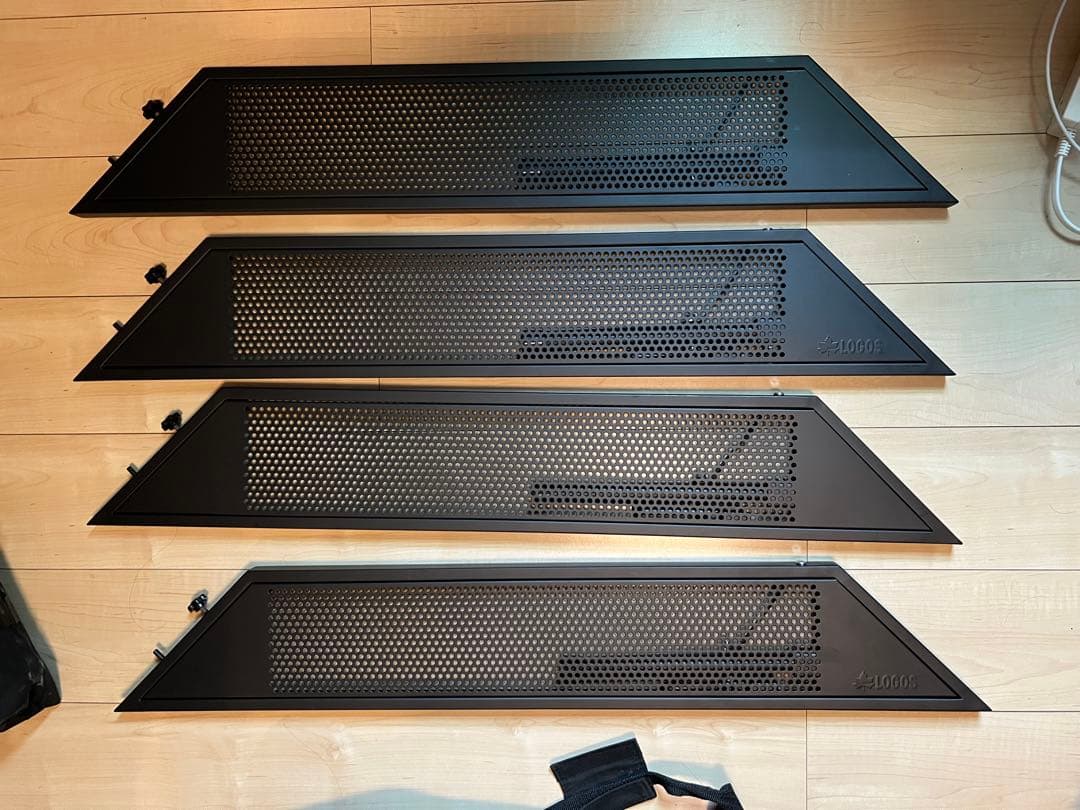 LOGOS アウトドアテーブル 四角形 サイドパネル付き　囲炉裏