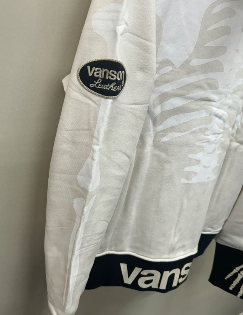 vanson スケルトンプリント フルジップパーカー XL