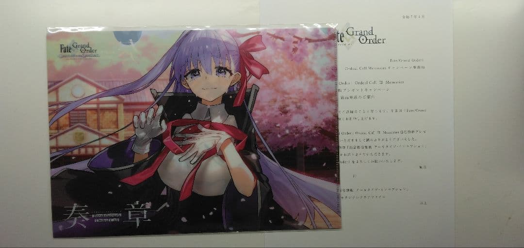 Fate/Grand Order 奏章 感想投稿キャンペーン　クリアファイル