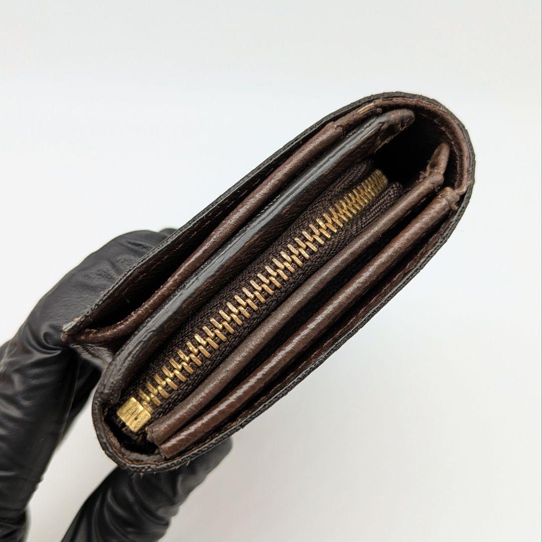 【美品】ポルトフォイユ・トレゾール ダミエ2つ折り財布 ルイヴィトン