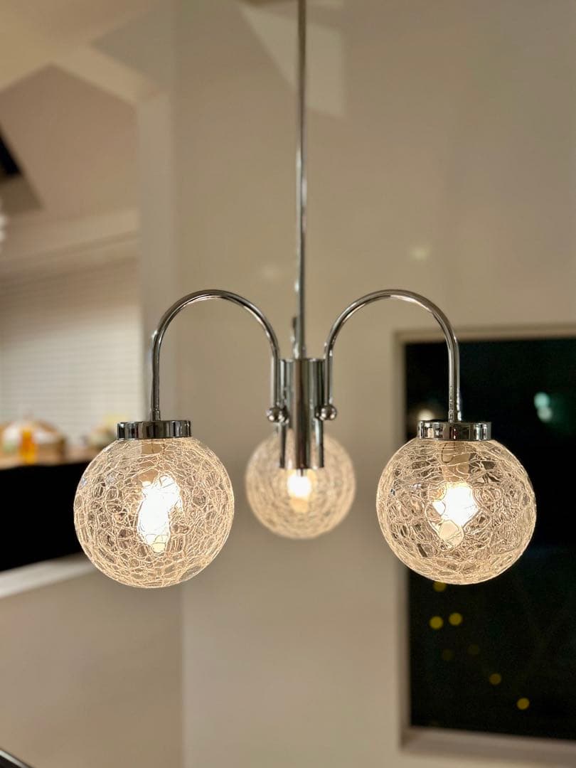 独70年代　Sölken-Leuchten ヴィンテージ・3灯ペンダントランプ