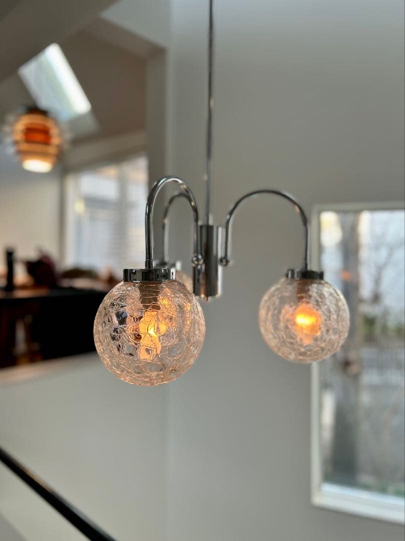 独70年代　Sölken-Leuchten ヴィンテージ・3灯ペンダントランプ