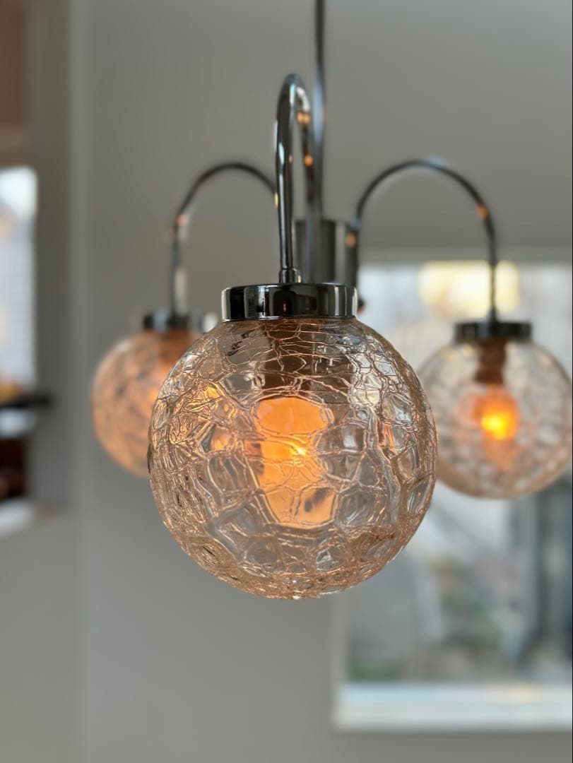 独70年代　Sölken-Leuchten ヴィンテージ・3灯ペンダントランプ