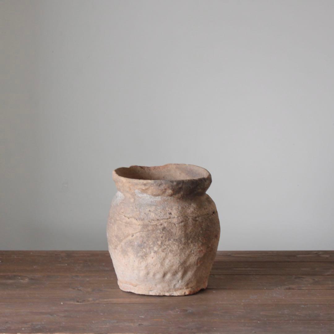 叩き跡のある 彫文 土器 壺 古美術 古道具 アンティーク