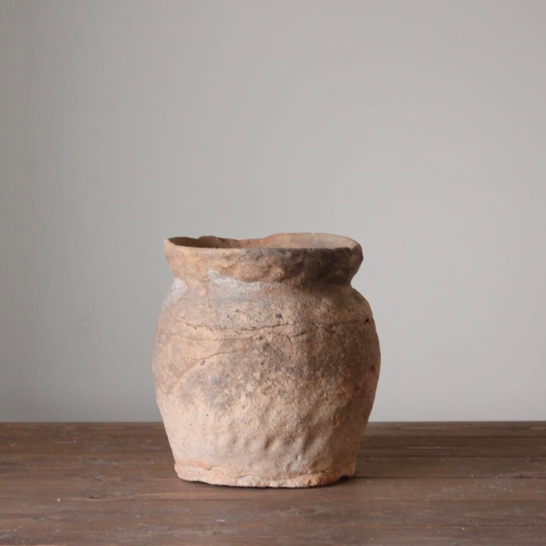 叩き跡のある 彫文 土器 壺 古美術 古道具 アンティーク