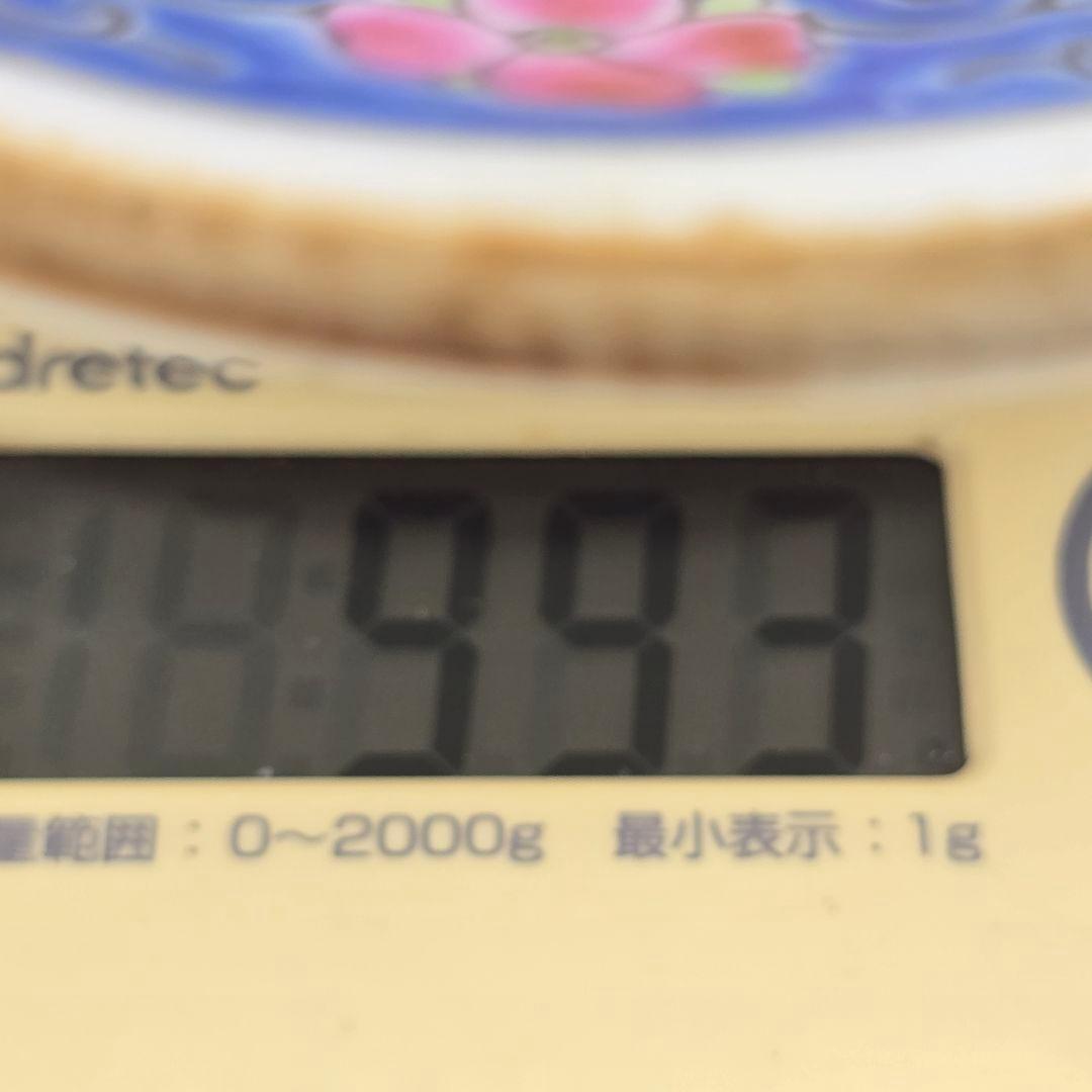 骨董 中国古磁 粉彩 手絵 絡枝花卉紋 三星送子図 如意大皿 清同治在銘 超美品