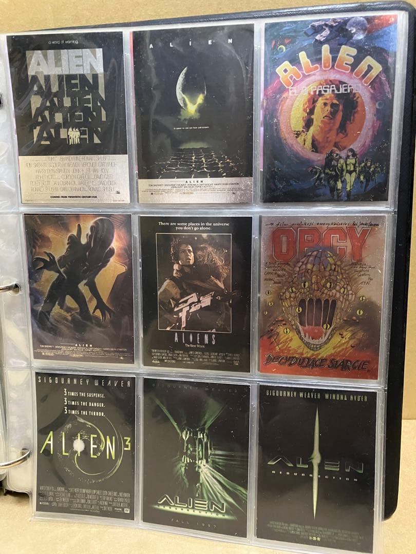 当時物　エイリアン　トレーディングカード　バインダーレアカード含む155枚セット