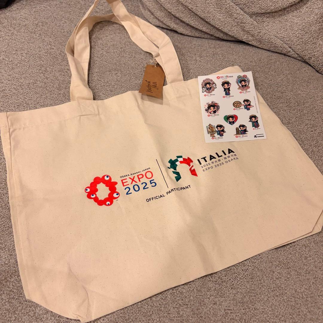【関係者限定】イタリア館 イタリアちゃん トー トバッグ ステッカー　関西万博