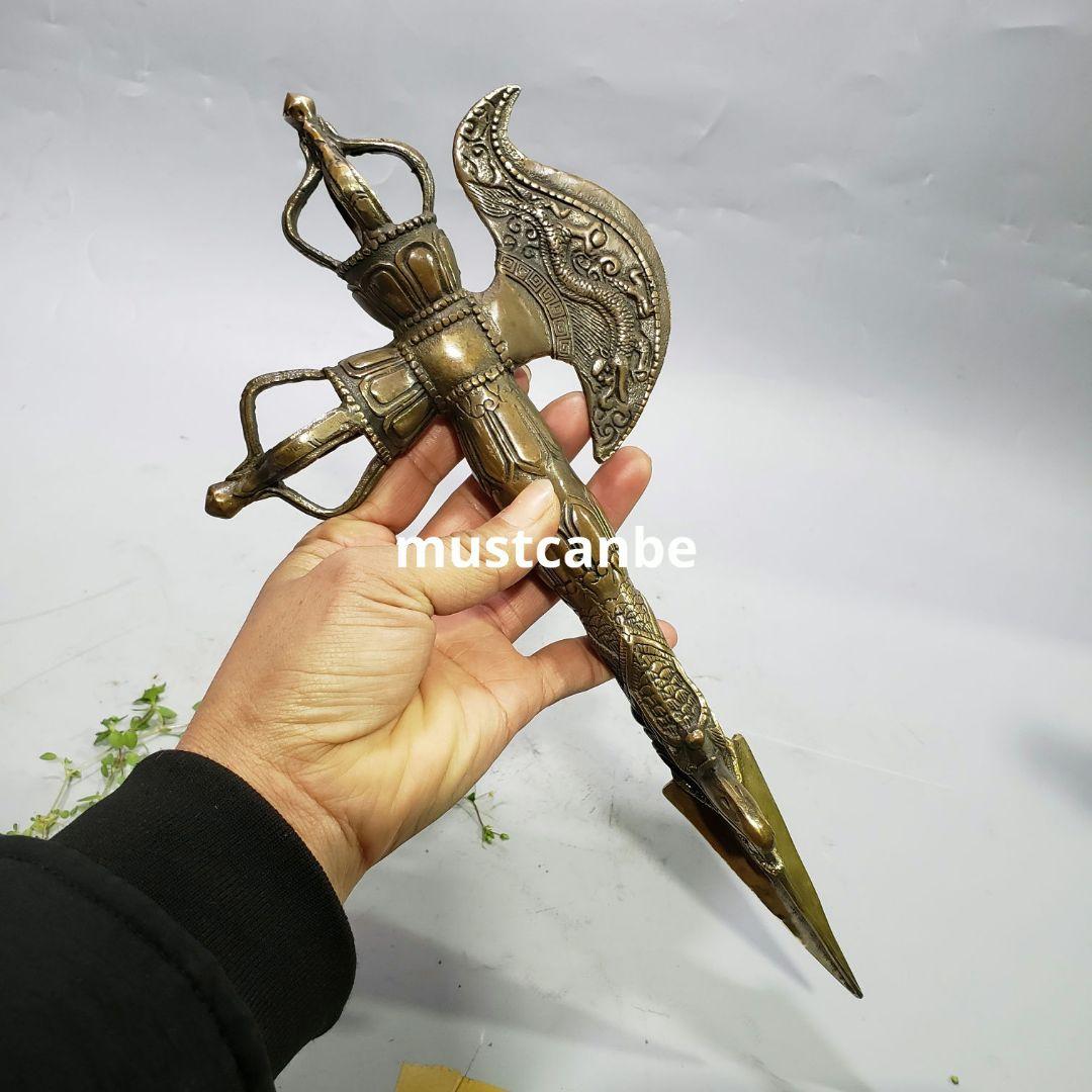 銅器 威徳金剛杵 降魔杵 銅製品 鎮宅 辟邪 開運 風水 招財 置物 工芸品