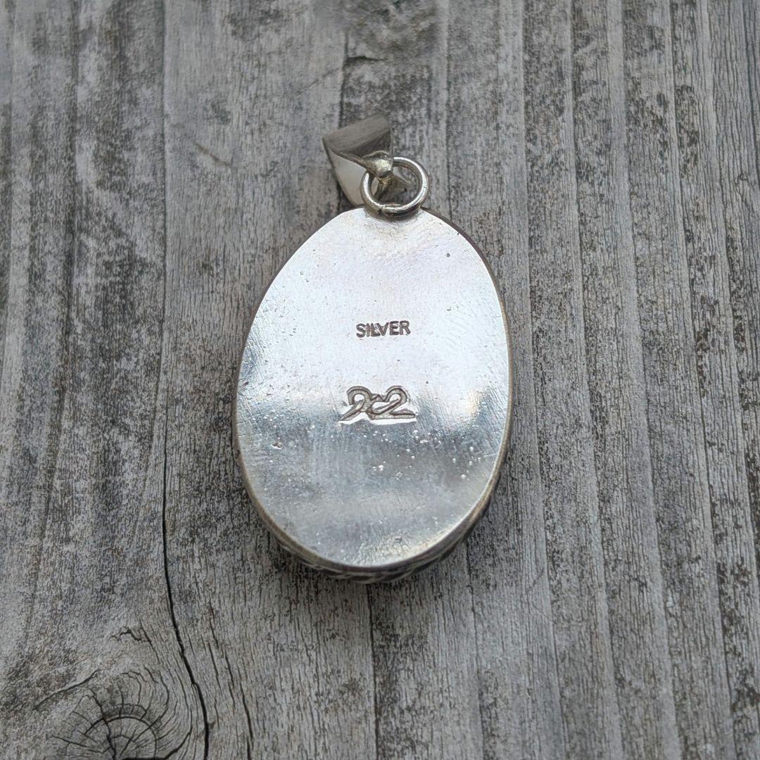 ハンドメイドのターコイズトップ　インディアンジュエリー風　オールハンドメイド！