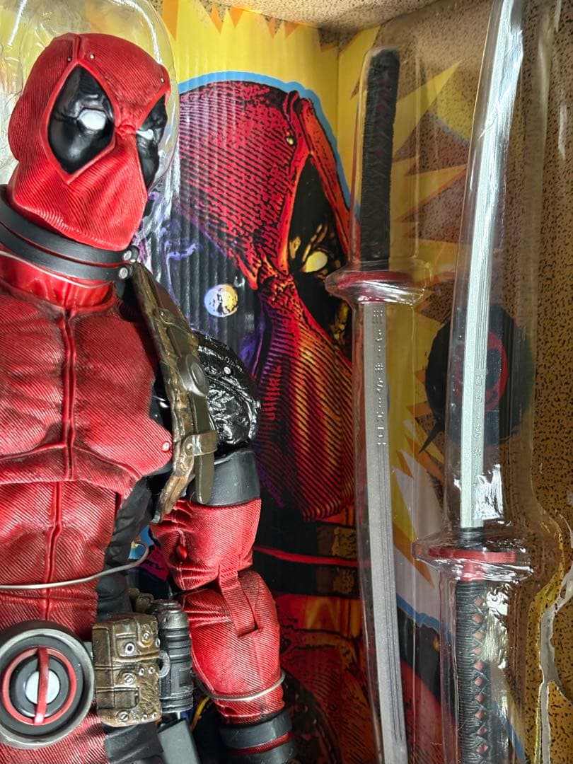 NECA 1/4 マーベルDEADPOOL 新品同様 付属品欠品無し 箱痛みあり