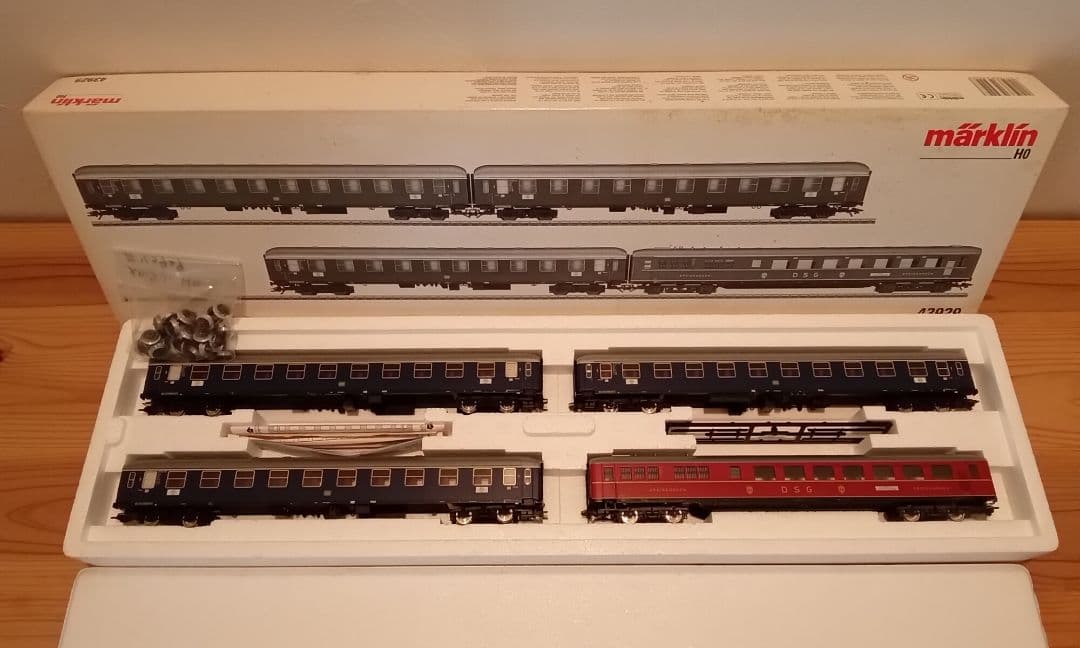 メルクリンHO #43929 1等客車・食堂車 4両セット DC改造済