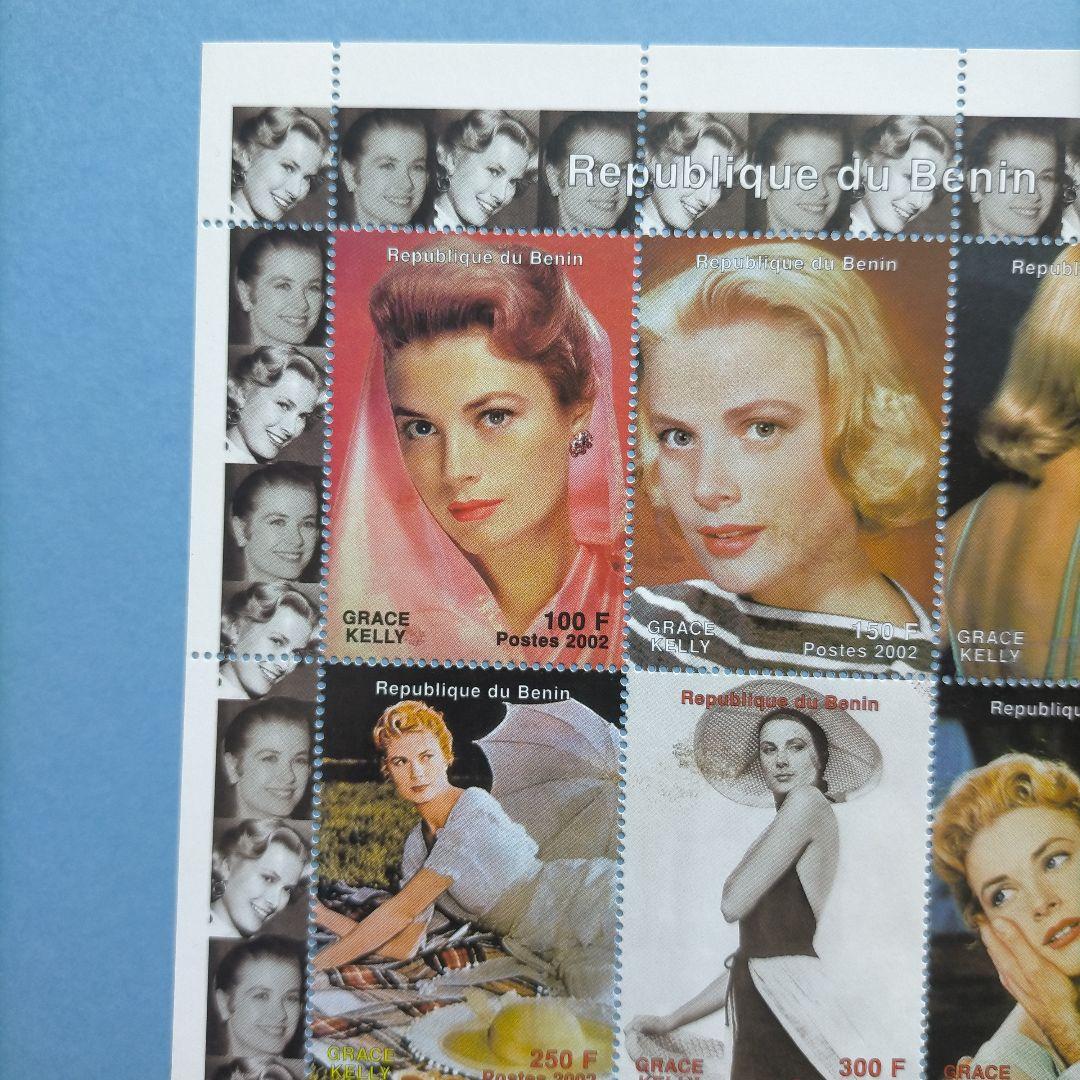 2939 外国切手 グレースケリー王妃 9面切手入りシート 未使用