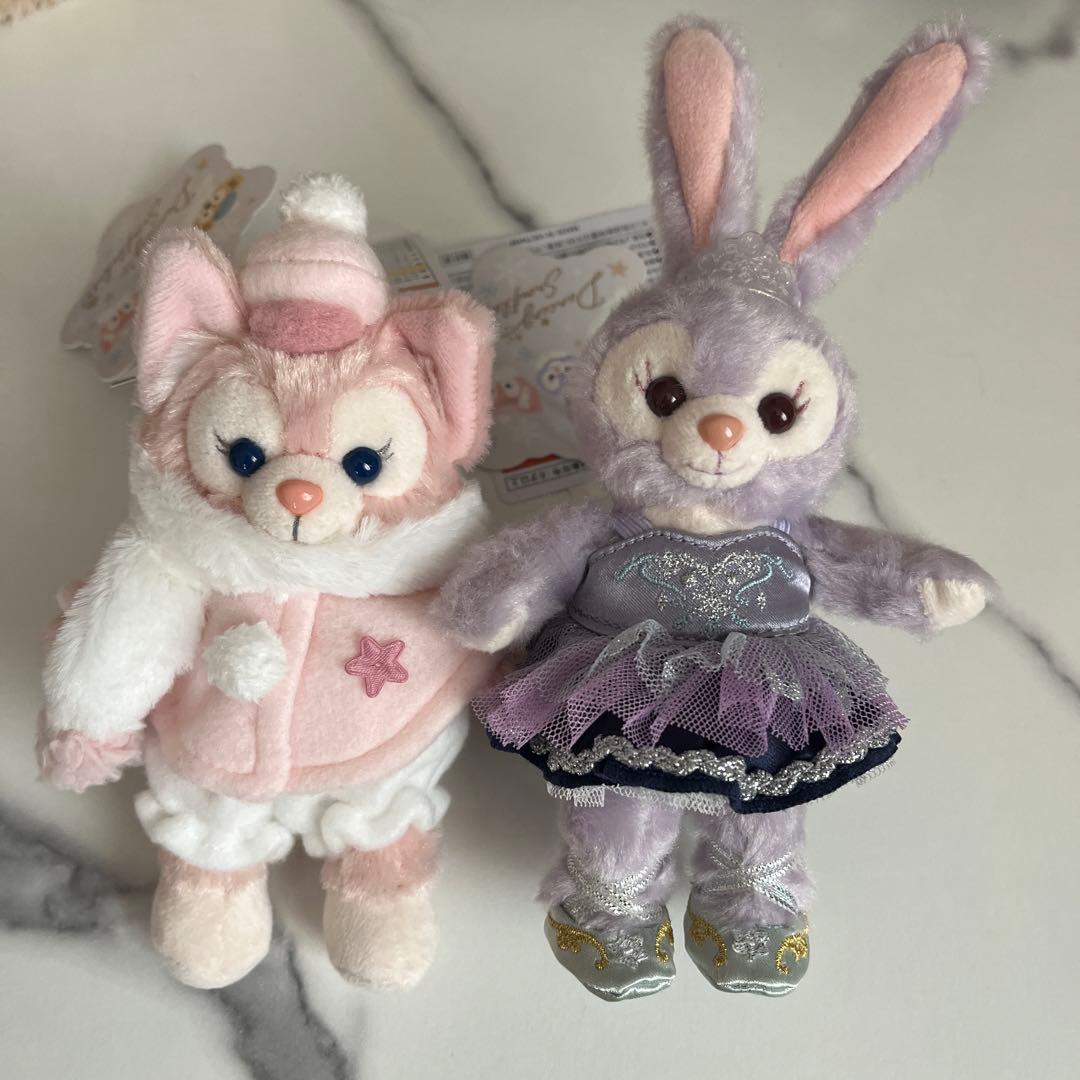 ディズニー　リーナベル ステラルー ぬいぐるみバッジ　ダンシングスノーフレークス