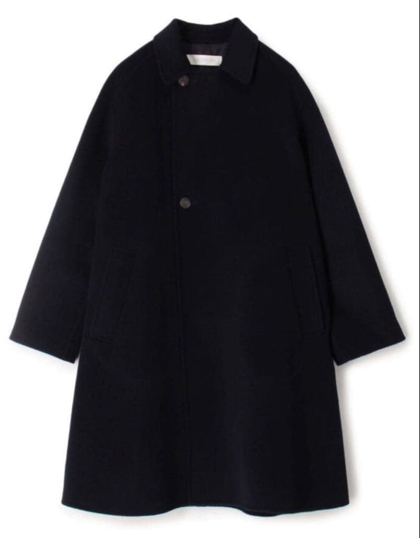 ギャルリーヴィー ウールカシミヤダブルフェイス オーバーコート ネイビー