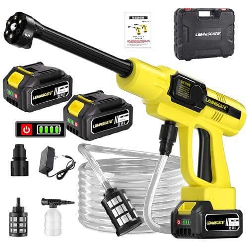 A高圧洗浄機 コードレス 充電式 ハンディタイプ 高圧洗車機 850W 6種類ノ