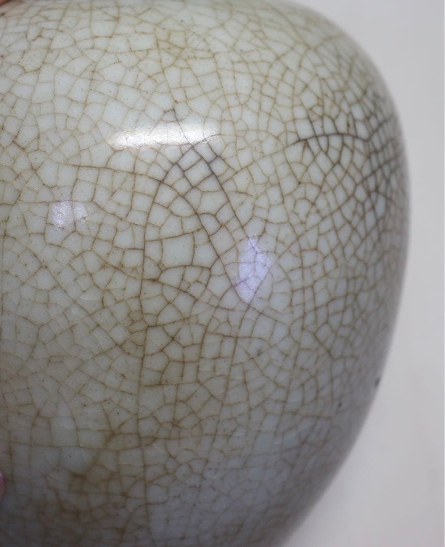 中国　清朝期　哥釉小壺　アンティーク　送料込み0717